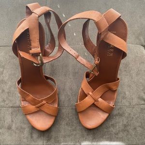 Ralph Lauren strapped leather heels